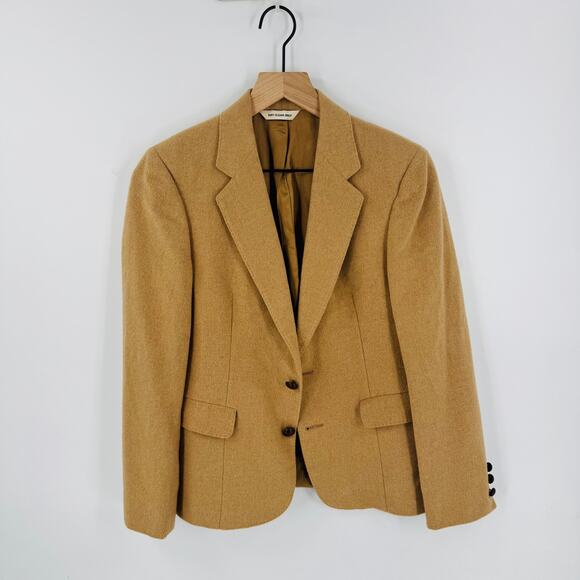 Vintage 100% Camel Hair Blazer Tan Classic Tailored Jacket Women’s Size 6 - Picture 8 of 8